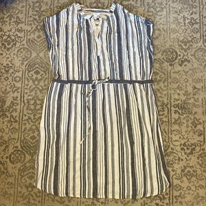 Time & Tru Striped Linen Dress